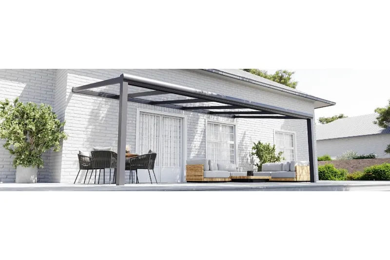 Alu-Terrassenüberdachung Serie Estiva, 300 × 200 cm, Polycarbonatdach