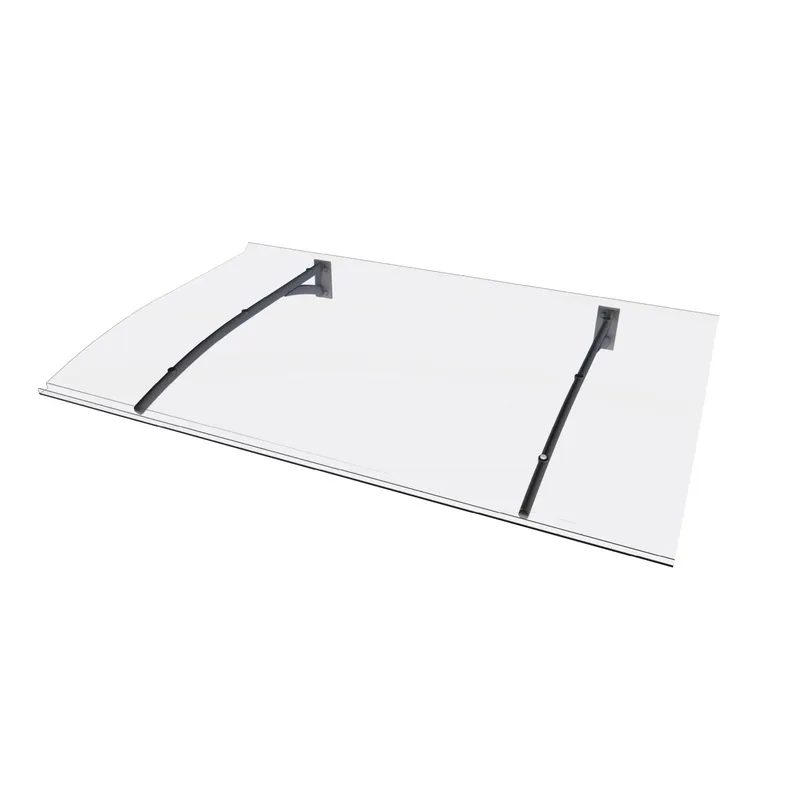 Gutta Vordach PT Secco Anthrazit Klar 150 × 90 cm