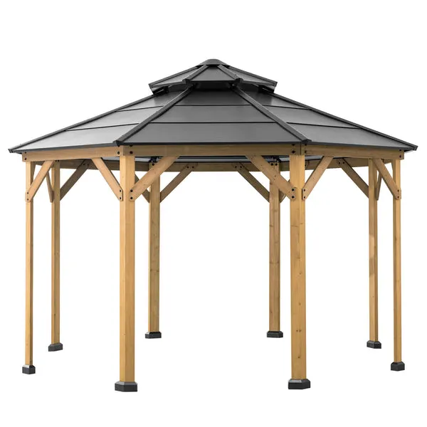 Zedernholz Gazebo EGGI - 396cm x 396cm