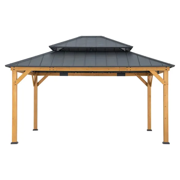 Cedar Wood Gazebo RIMO - 390cm x 450cm