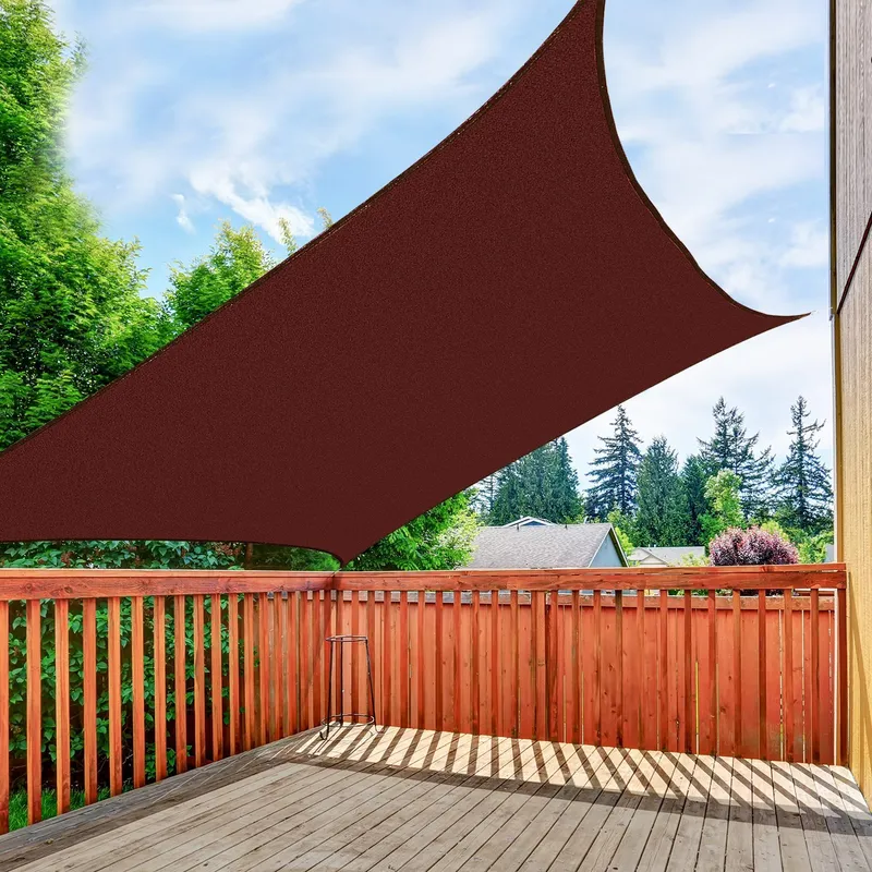 Outsunny Sonnensegel Sonnendach Terra HDPE 4x6m