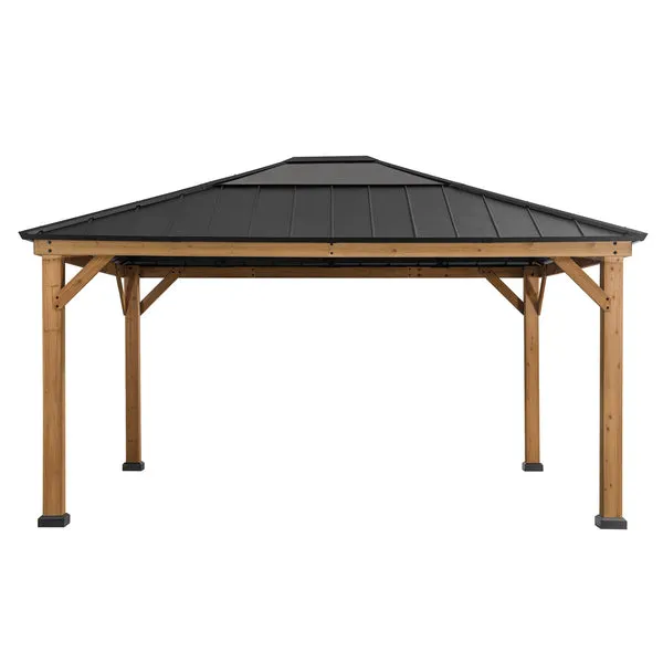 ERNIR Cedar Wood Gazebo - 393cm x 452cm